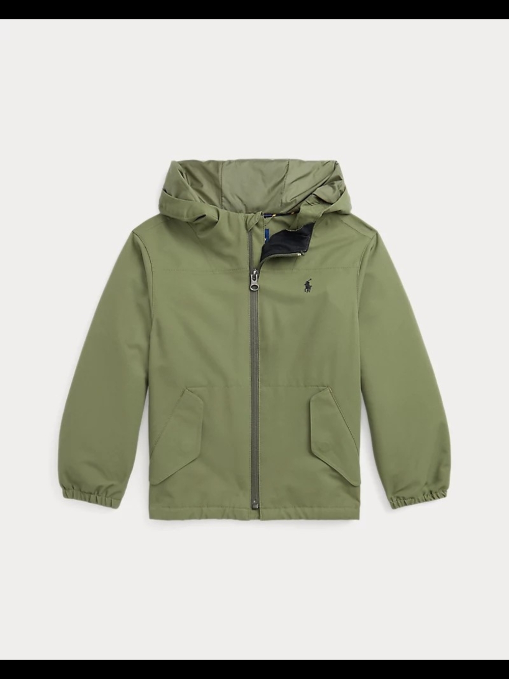 Polo Ralph Lauren Olive Green Hooded Windbreaker Jacket